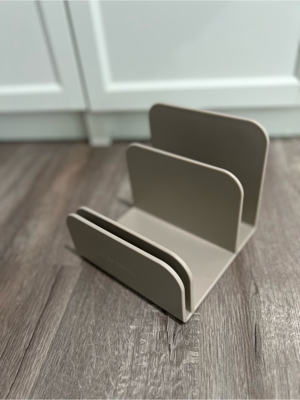 Caraway Bakeware Organizer Rack Cream Beige Single Piece Baking Pan Holder